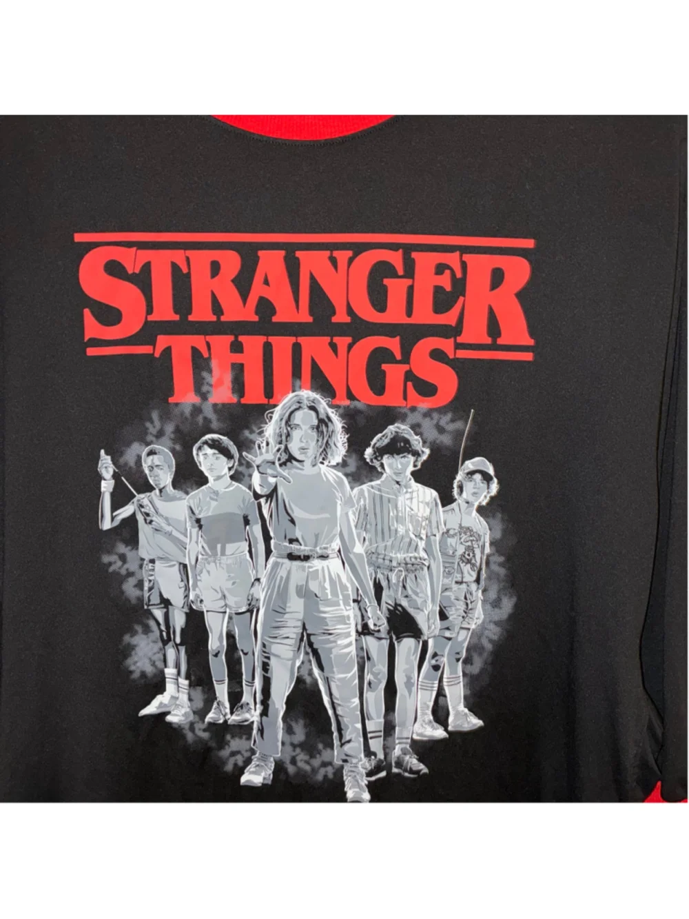 Girls Stranger Things Pajama Night Shirt Black Red Size Small Medium